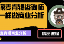 麦肯锡般的商业分析课(视频+课件+报告)